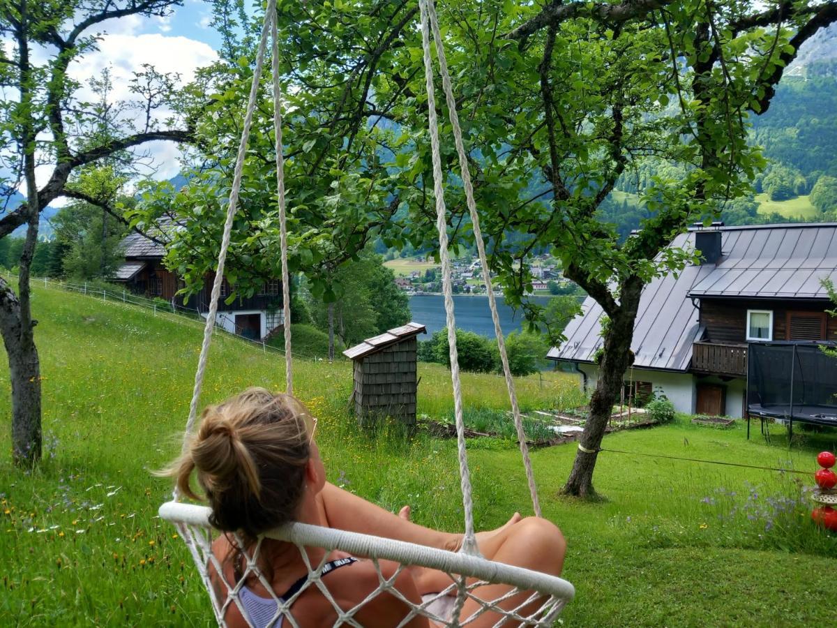 S'Rastl Direkt Mit Bergpanorama Apartment Grundlsee Bagian luar foto