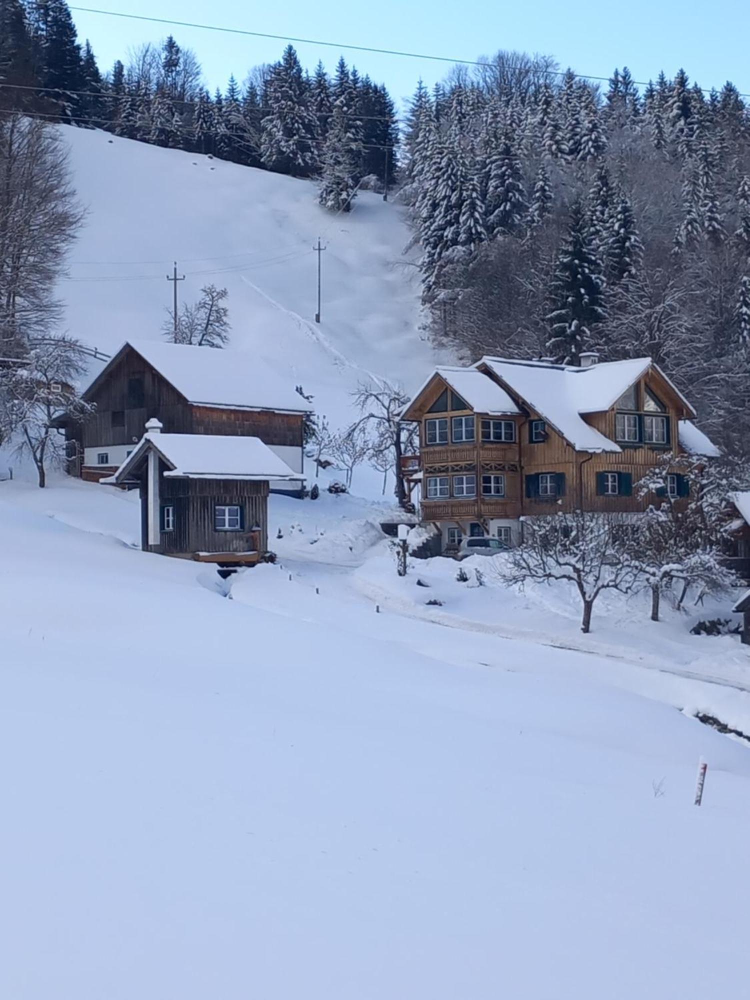 S'Rastl Direkt Mit Bergpanorama Apartment Grundlsee Bagian luar foto
